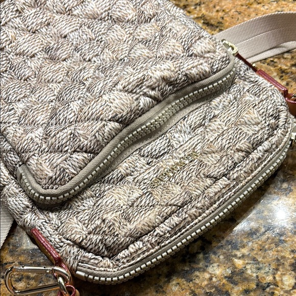 MZ Wallace Pattern Quilted Messenger Bag with Softened Metallic Sheen - Picture 3 of 9